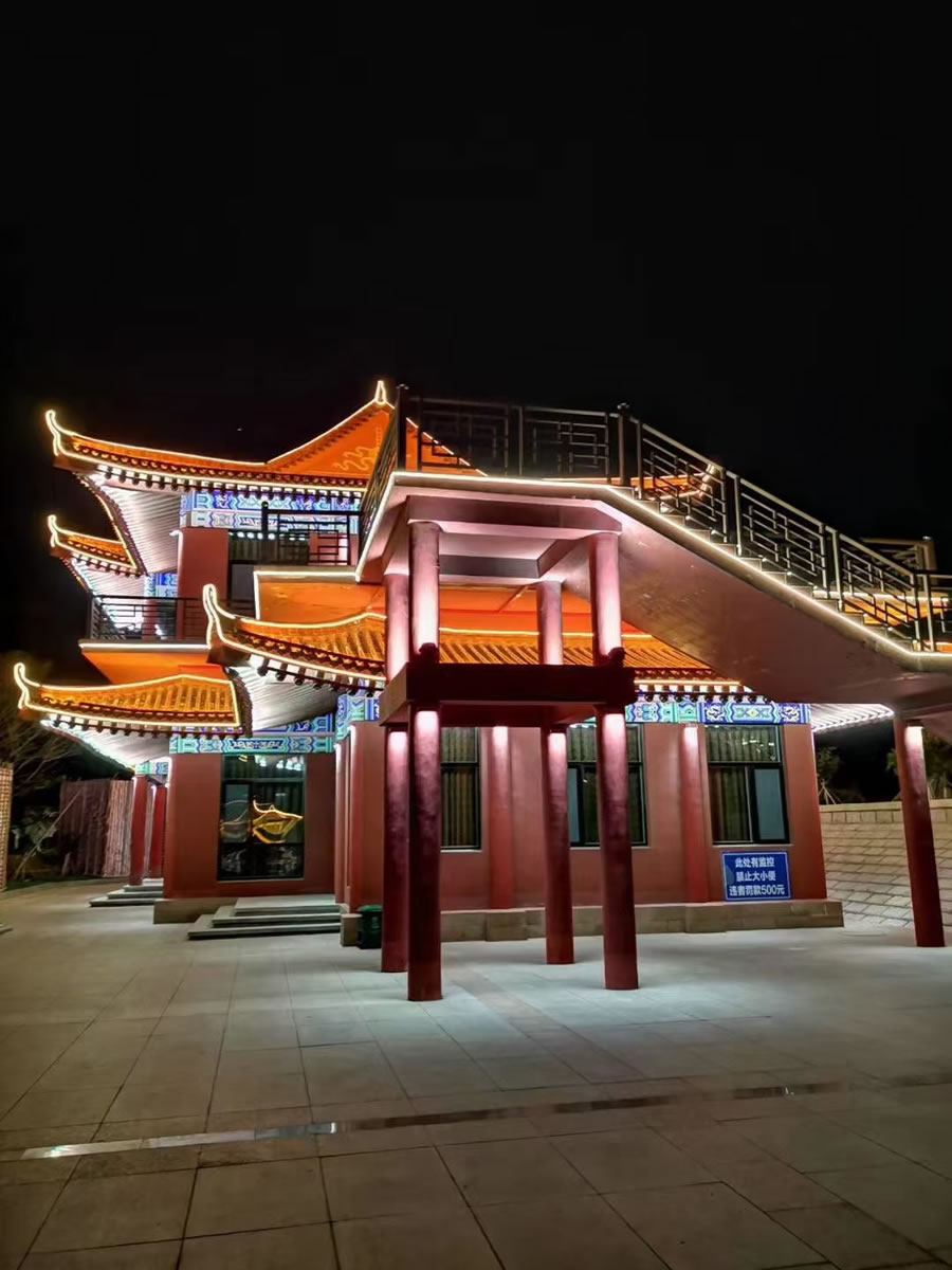 古建筑照明之瓦楞燈